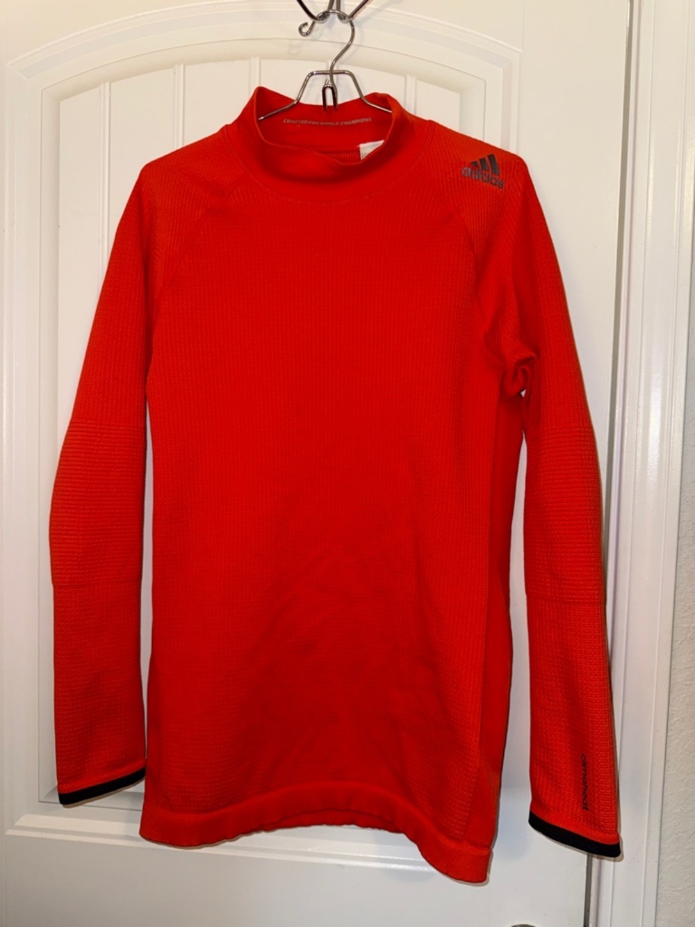 adidas Men’s Red Orange  Long-Sleeve Training Top